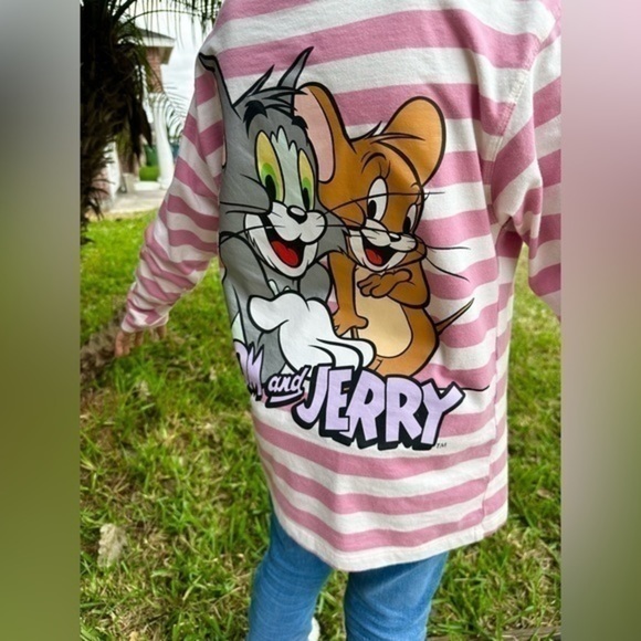 ZARA KIDS STRIPED FOIL TOM AND JERRY © &™ WARNER BROS. SHIRT - Picture 10 of 16